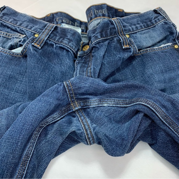 Carhartt Mens Jeans B310 DRT Relaxed Fit Boot Cut Denim Blue Size 42x32 - Picture 7 of 13